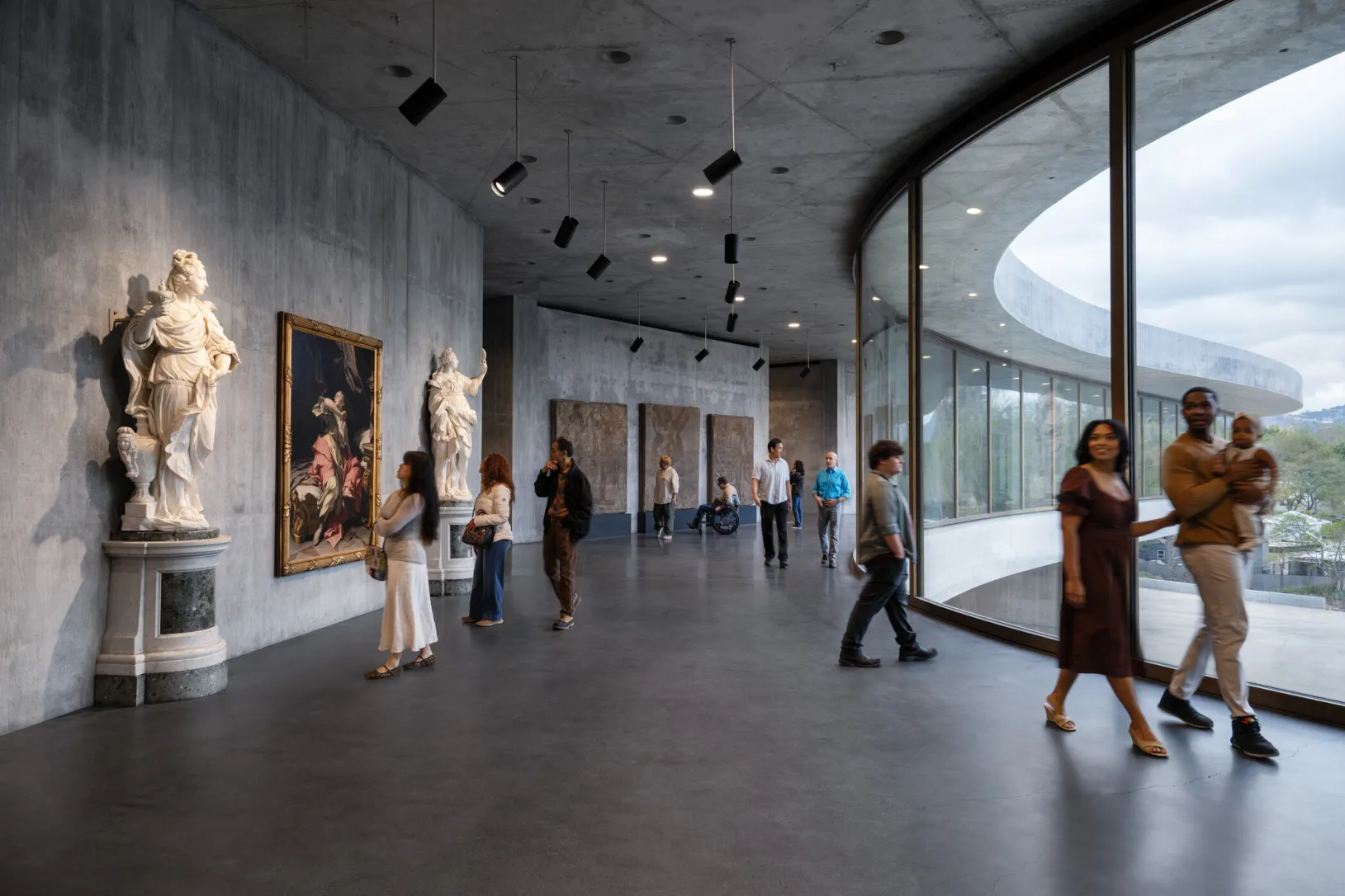 <p>Visitors in the David Geffen Galleries, 2026, Los Angeles County Museum of Art, photo © Museum Associates/LACMA, by Charlie Powers</p>