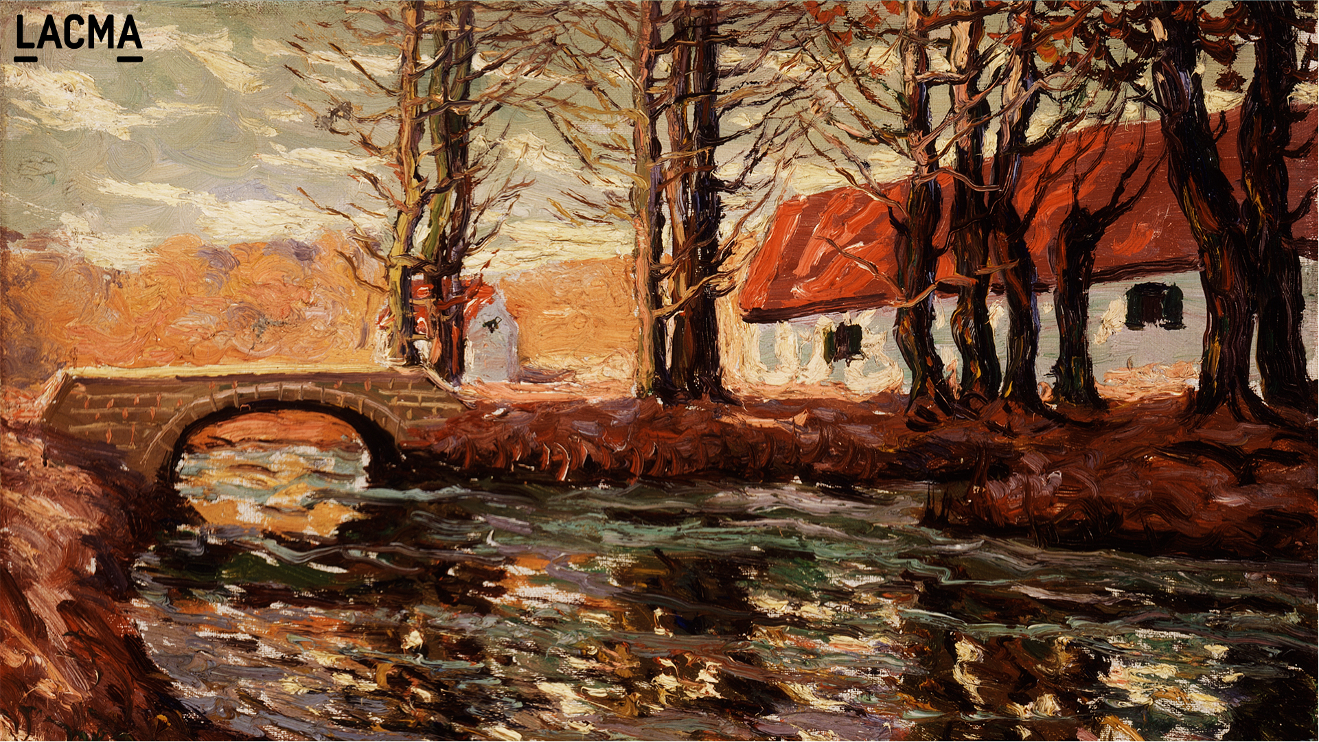 River Landscape by Ernest Lawson (Canada, Nova Scotia, Halifax, active United States, 1873-1939)