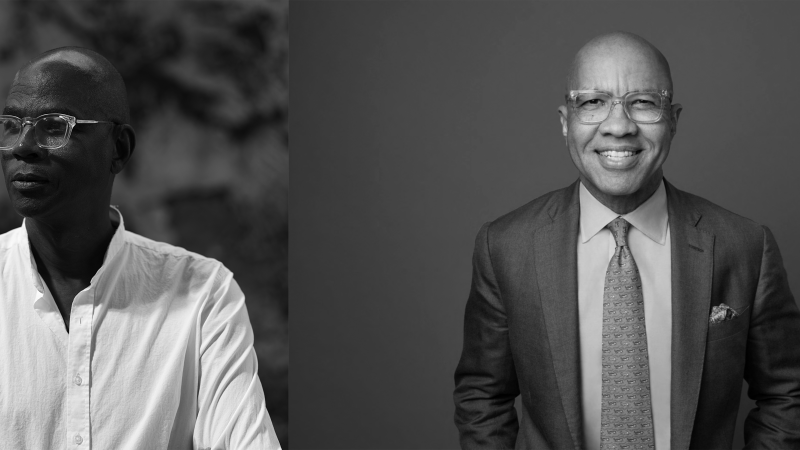 headshots of Mark Bradford and Darren Walker