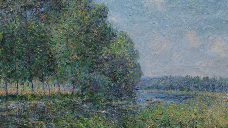 Alfred Sisley, River View, 1889, Los Angeles County Museum of Art, promised gift from the Henry and Rose Pearlman Foundation, photo by Bruce M. White