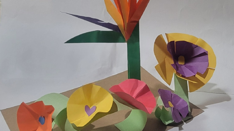 Construction paper artwork
