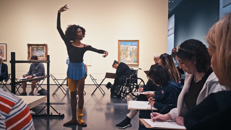 Ballet dancer in gallery