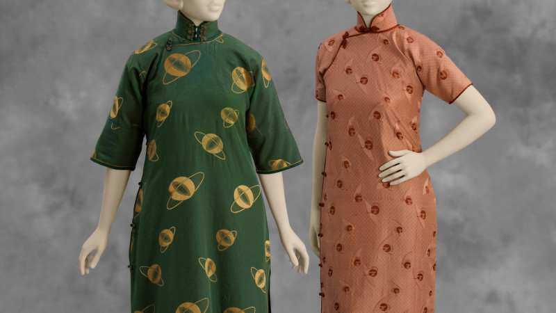 Mannequins wearing dresses