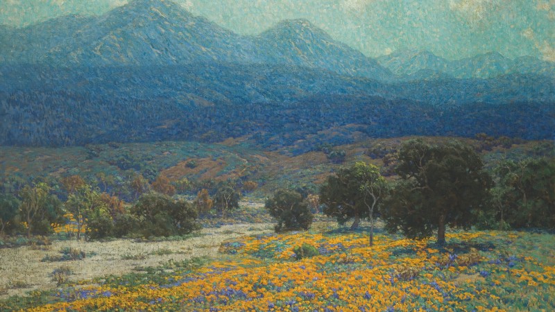 Painting of field of flowers