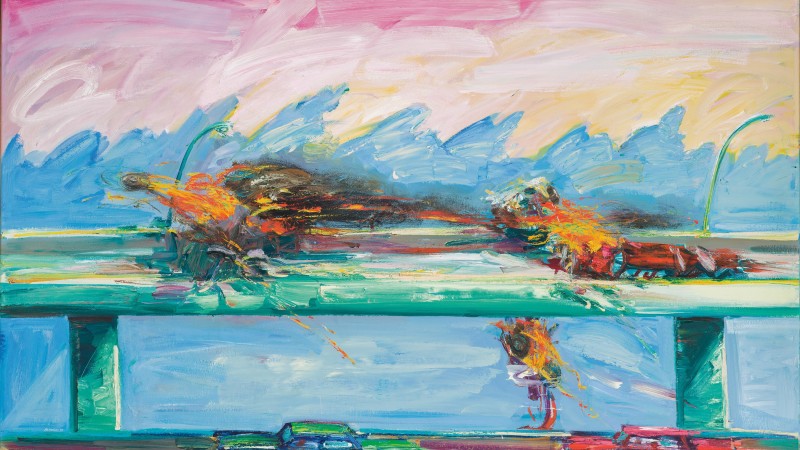 Image: Carlos Almaraz, Crash in Phthalo Green, 1984