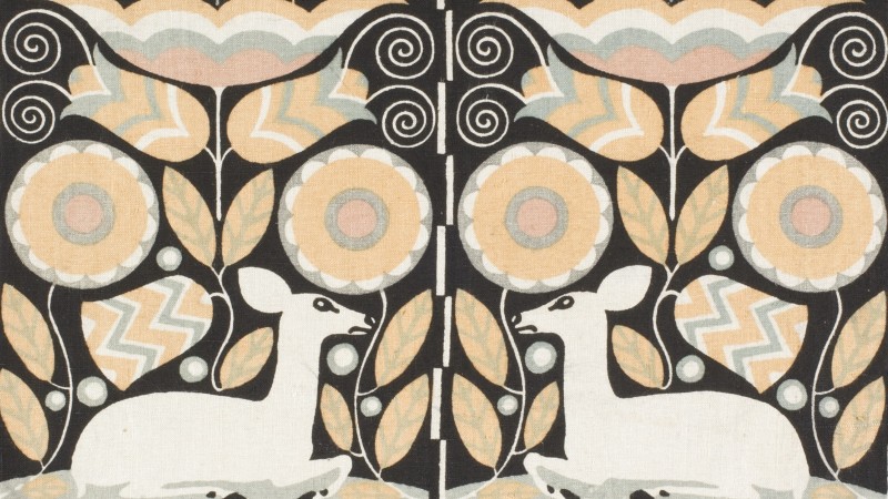 Textile Fragment Waldidyll (Forest Idyll)