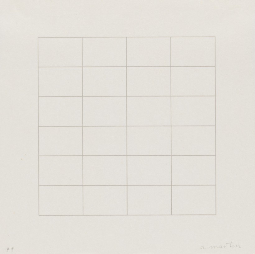 Image: Agnes Martin, Untitled from the portfolio On a Clear Day, 1973