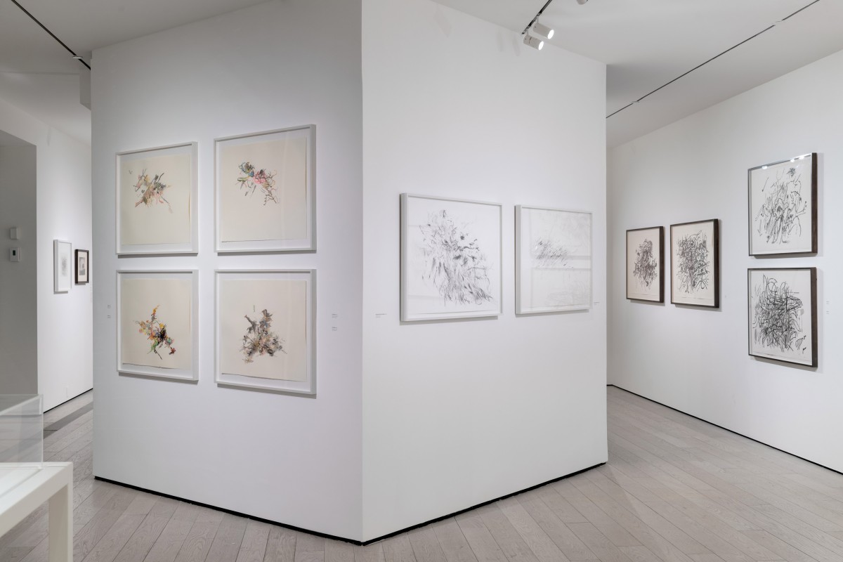 Installation photograph, Julie Mehretu, Los Angeles County Museum of Art, 2019–2020, art © Julie Mehretu, photo © Museum Associates/LACMA