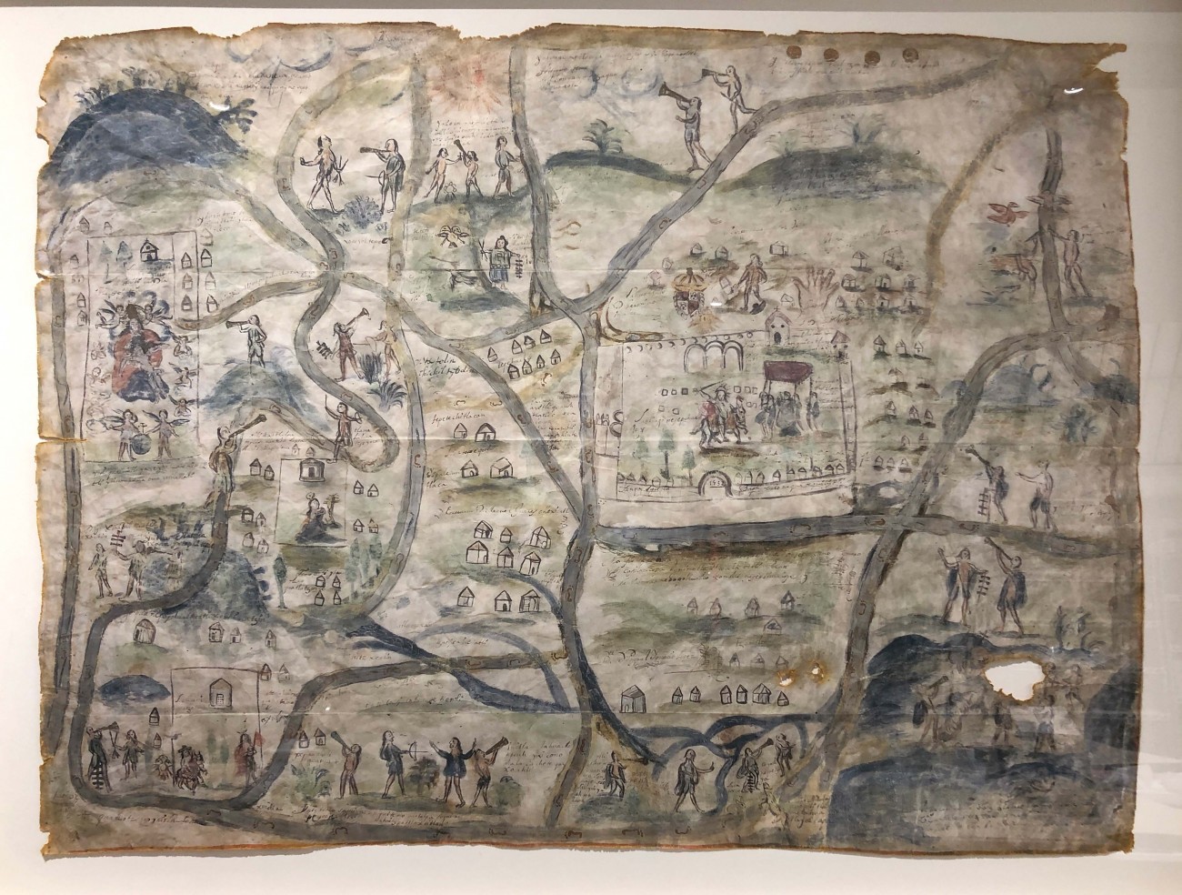 Mapa de Santiago Quanepopohualco, Xomolco, San Martin Quatzotzoco, Hidalgo, 1532 (copia 2021)