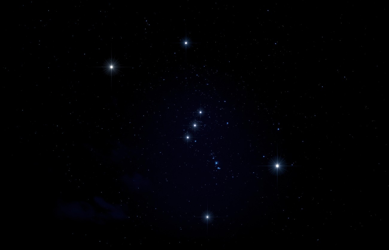 Constellation of Orion in the night sky. Photo: Denis Rozhnovsky / Alamy Stock Photo