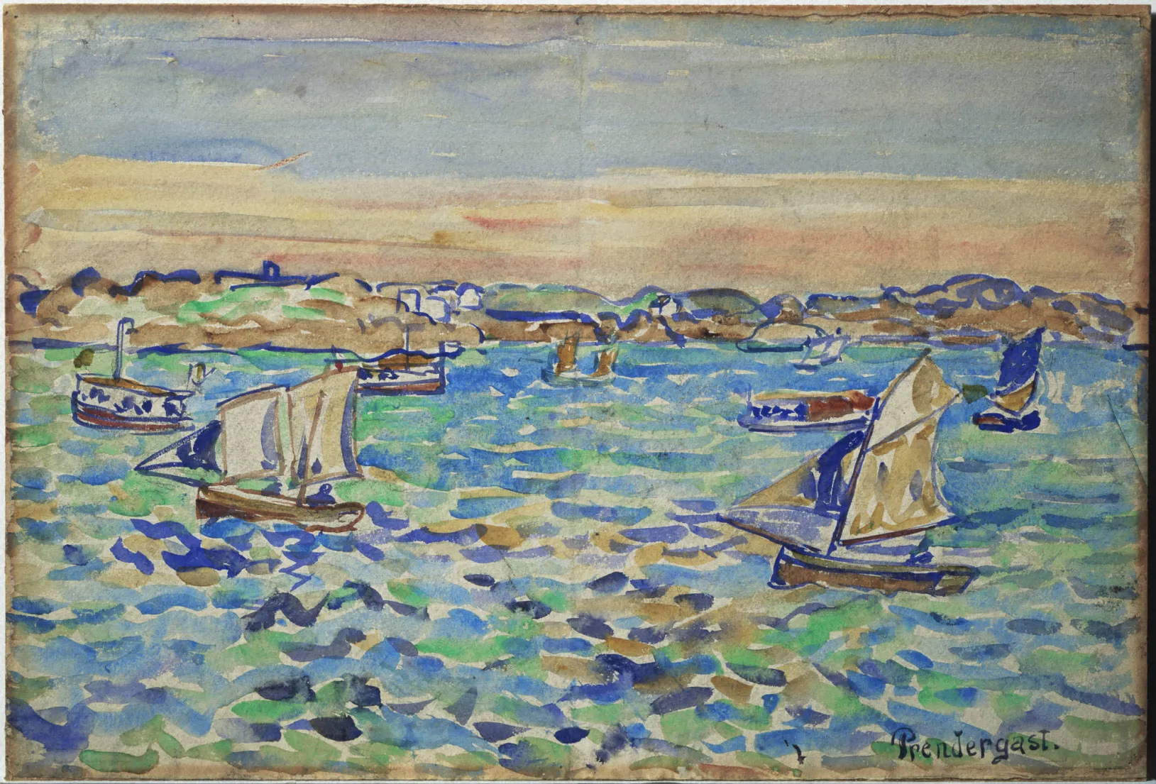 Maurice Prendergast, Sea and Boats, circa 1907, Los Angeles County Museum of Art, photo by Bruce M. White