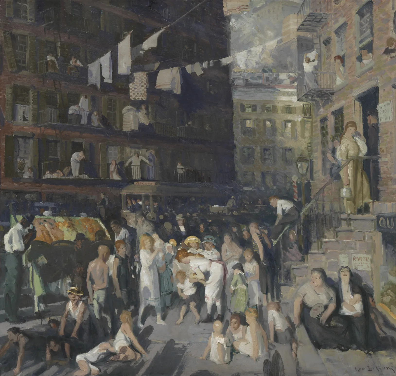 <p>George Bellows, <em>Cliff Dwellers</em>, 1913, Los Angeles County Museum of Art, Los Angeles County Fund, photo © Museum Associates/LACMA</p>
