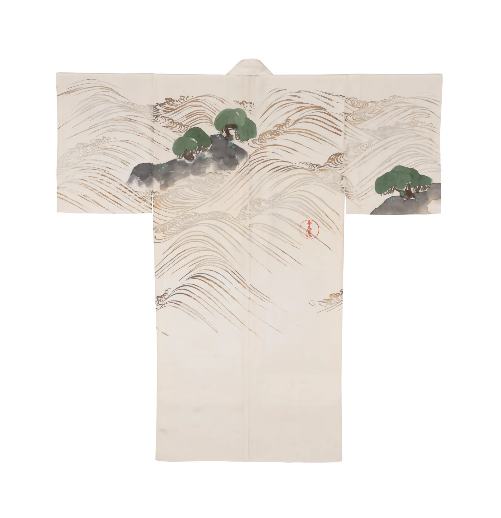 <p>Kamisaka Sekka, <em>Man’s Juban (Under-Kimono) with Pine Islands (Matsushima)</em>, 1920–30, Los Angeles County Museum of Art, gift of the 2010 Japanese Art Acquisitions Group, photo © Museum Associates/LACMA</p>