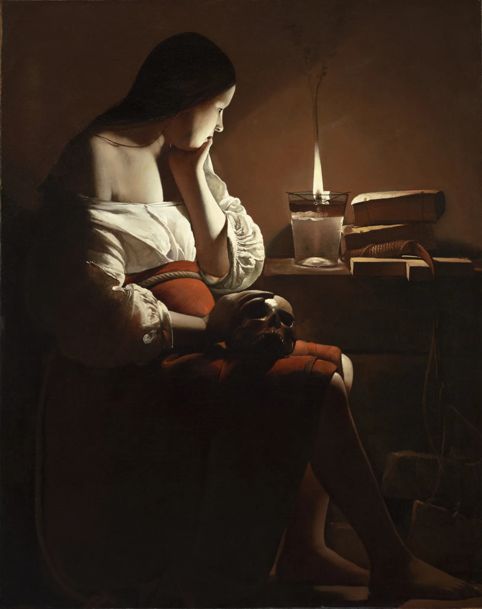 <p>Georges de la Tour, <em>The Magdalen with the Smoking Flame</em>, c. 1635–37, Los Angeles County Museum of Art, gift of The Ahmanson Foundation, photo © Museum Associates/LACMA</p><p>&nbsp;</p>