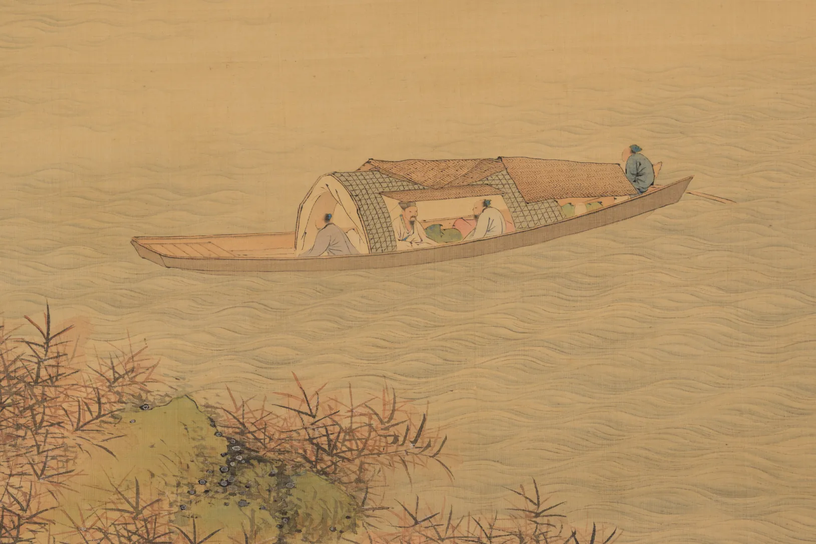 <p>Nakabayashi Chikkei, <em>Landscape: Ode to the Red Cliff</em> (detail), mid-19th century, Los Angeles County Museum of Art, Purchased with funds provided by the Far Eastern Art Council and Brian Vidor, photo © Museum Associates/LACMA, by Jonathan Urban</p>