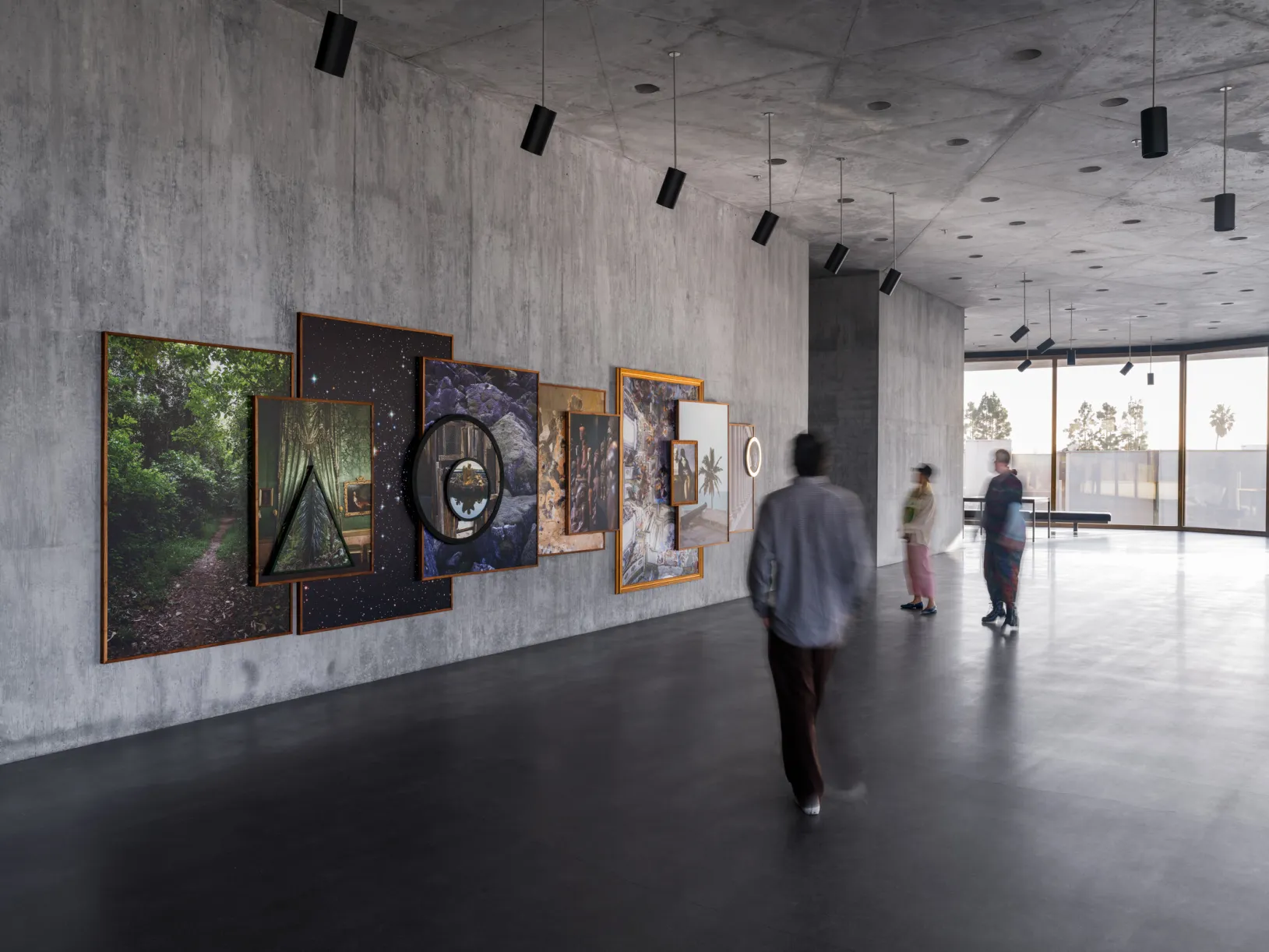 <p>Visitors in the David Geffen Galleries with Todd Gray's <em>Octavia's Gaze</em>, 2025, Los Angeles County Museum of Art, gift of the 2024 Collectors Committee, © Todd Gray, photo © Museum Associates/LACMA, by Kristina Simonsen</p>