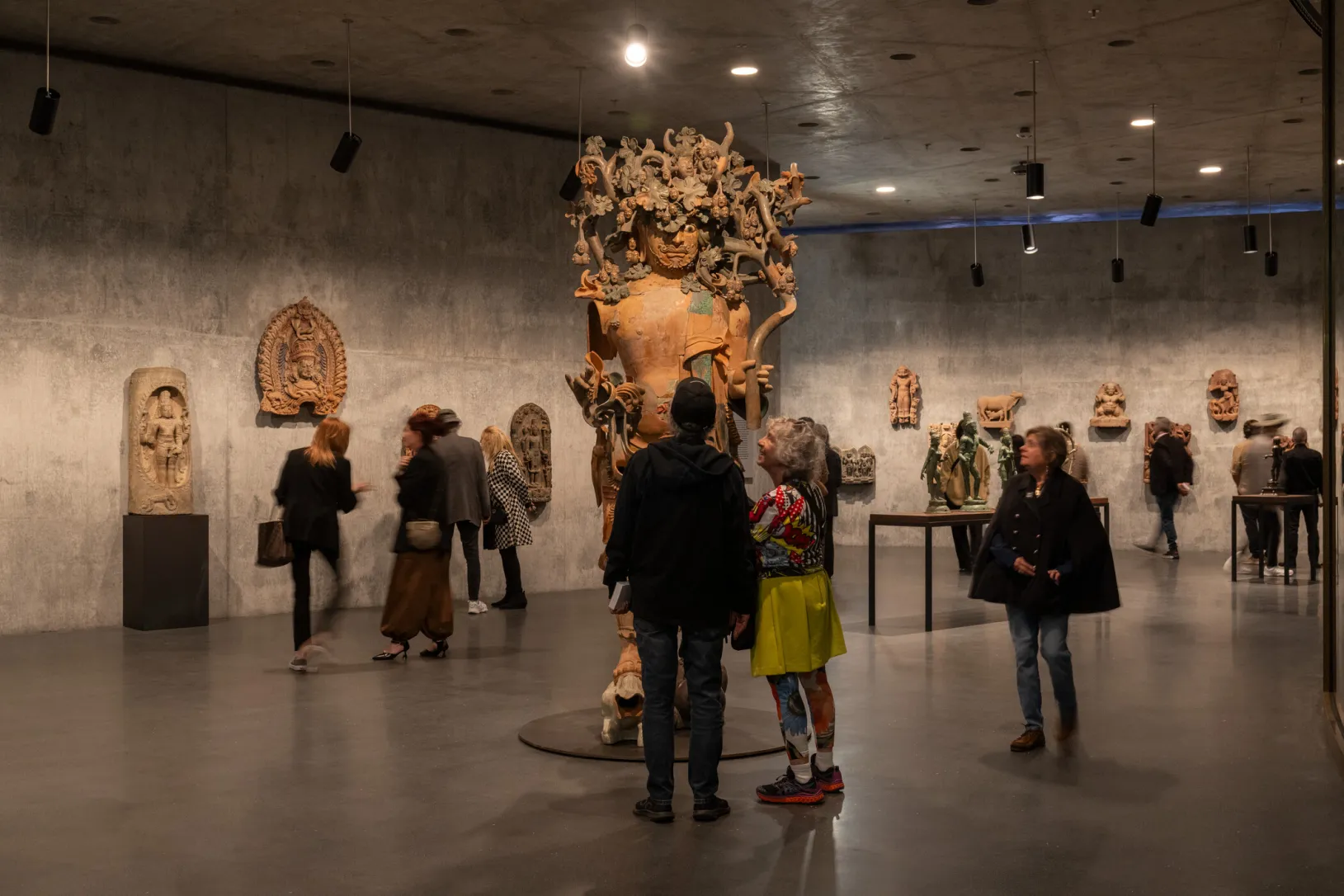 <p>Visitors in the David Geffen Galleries featuring Manjunath Kamath’s <em>Vikatonarva</em> at the Los Angeles County Museum of Art, April 19, 2026, © Manjunath Kamath, courtesy Gallery Espace Art Pvt. Ltd., photo © Museum Associates/LACMA, by Charlie Powers</p>