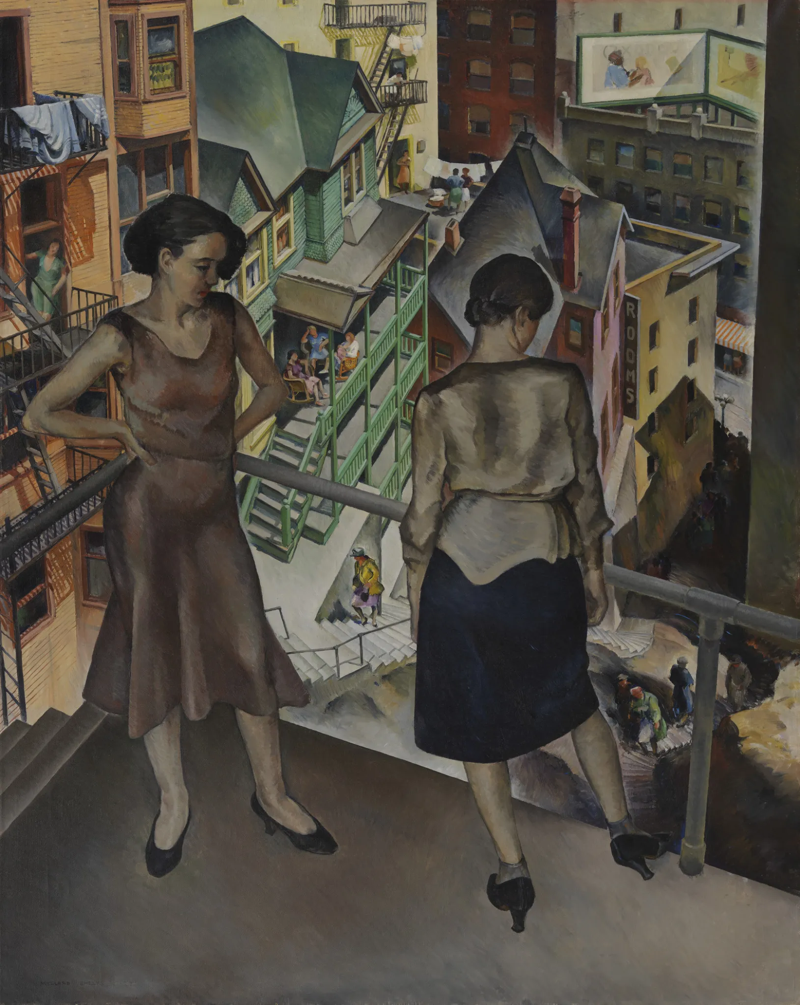 <p>Millard Sheets, <em>Angel's Flight</em>, 1931, Los Angeles County Museum of Art, gift of Mrs. L. M. Maitland, © Millard Sheets Estate, photo © Museum Associates/LACMA</p>