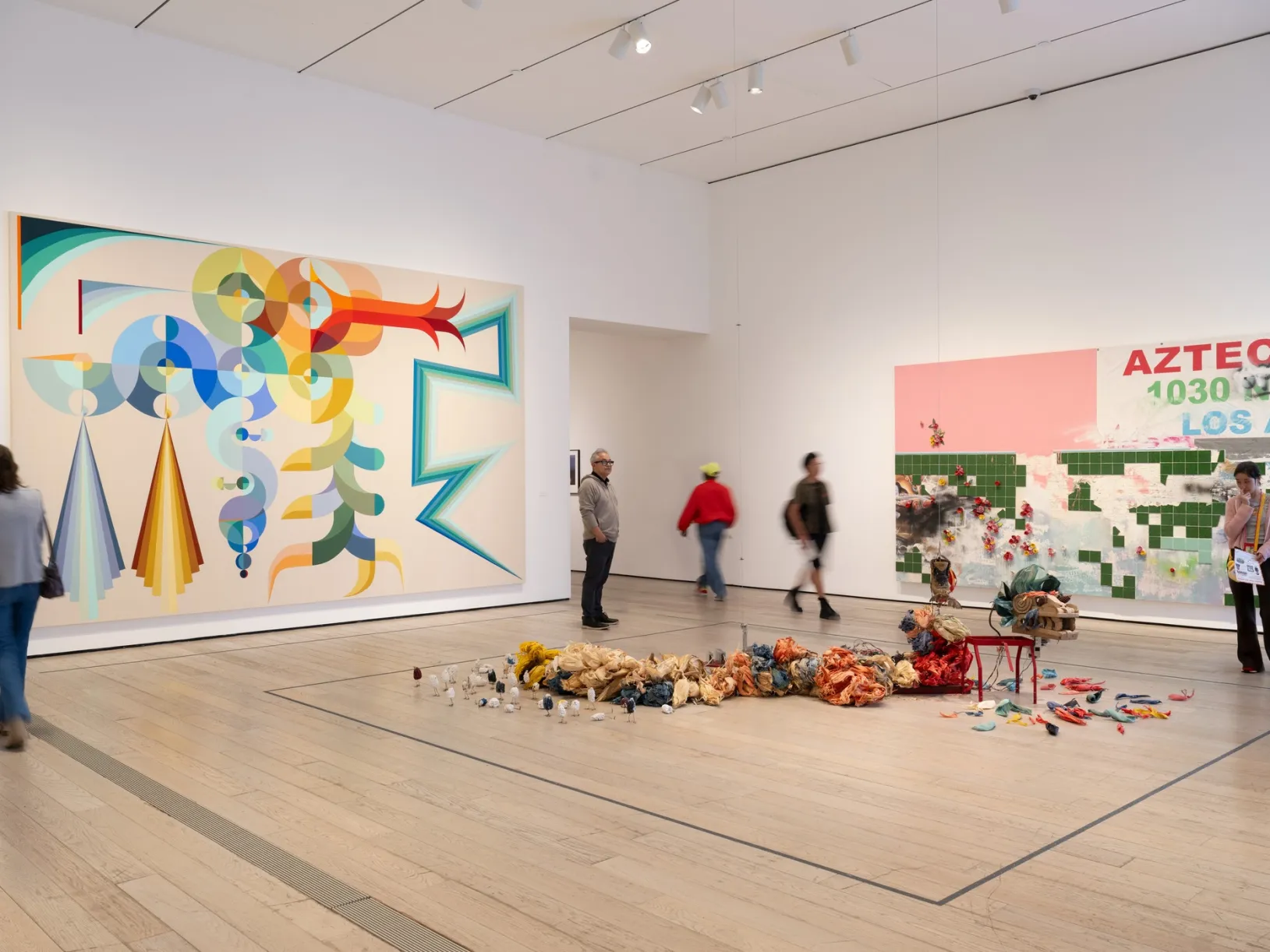 Visitors in the exhibition Grounded at the Los Angeles County Museum of Art, September 14, 2025–June 21, 2026, photo © Museum Associates/LACMA, by Jonathan Urban