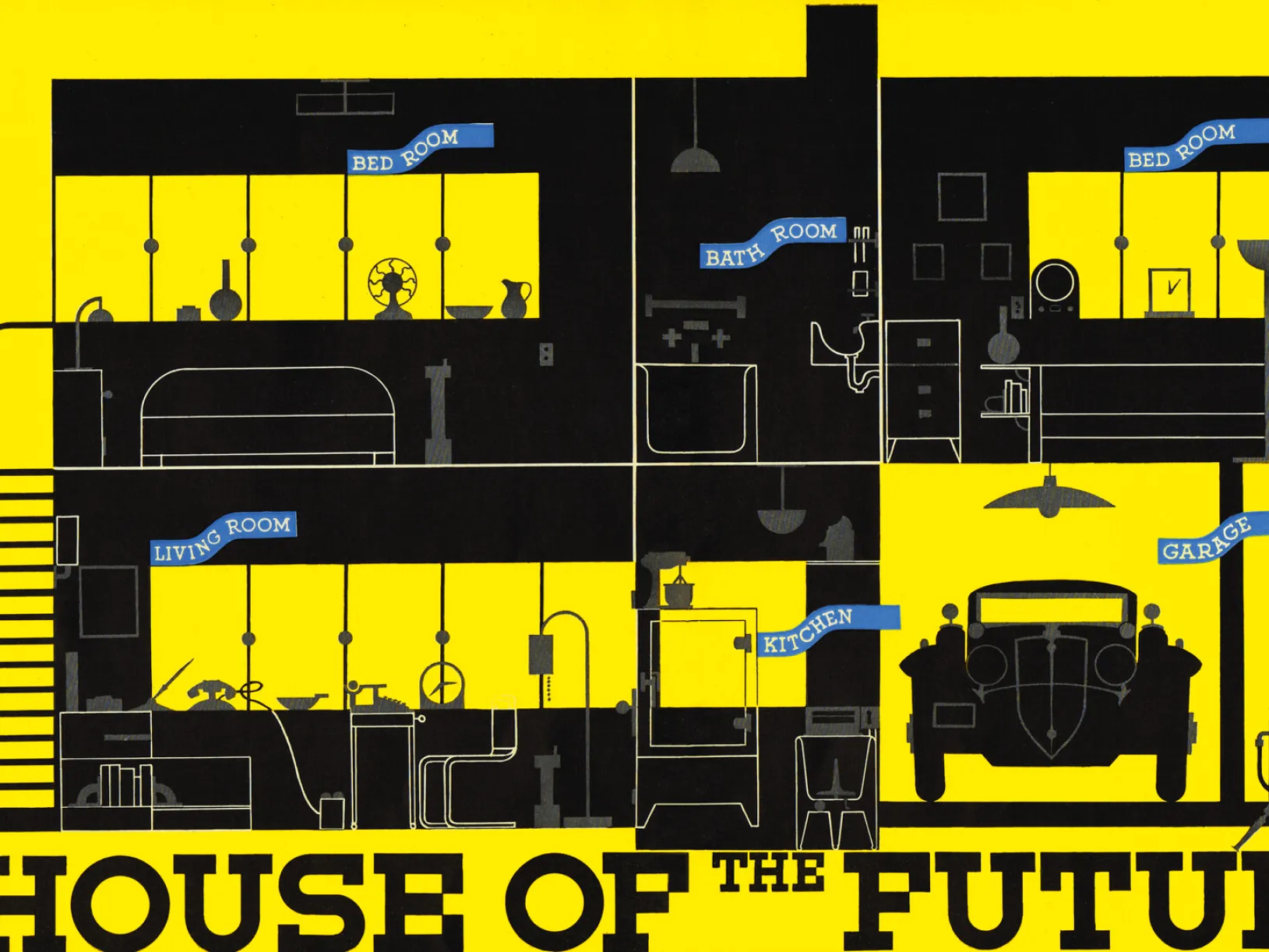 <p>Alexey Brodovitch for New Jersey Zinc Company, “The House of the Future” foldout advertisement, in <em>Advertising Arts</em>, July 1933, Collection of Christopher Long, © Alexey Brodovitch, photo courtesy Christopher Long</p>